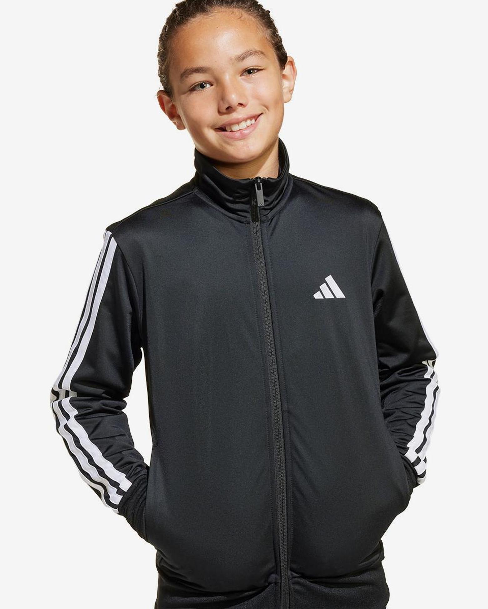 Adidas Performance Tuta Completa Bambino Tre Strisce Nera