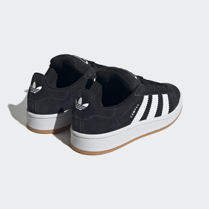 Adidas Campus Sneaker Unisex Nera Camoscio Strisce Bianche