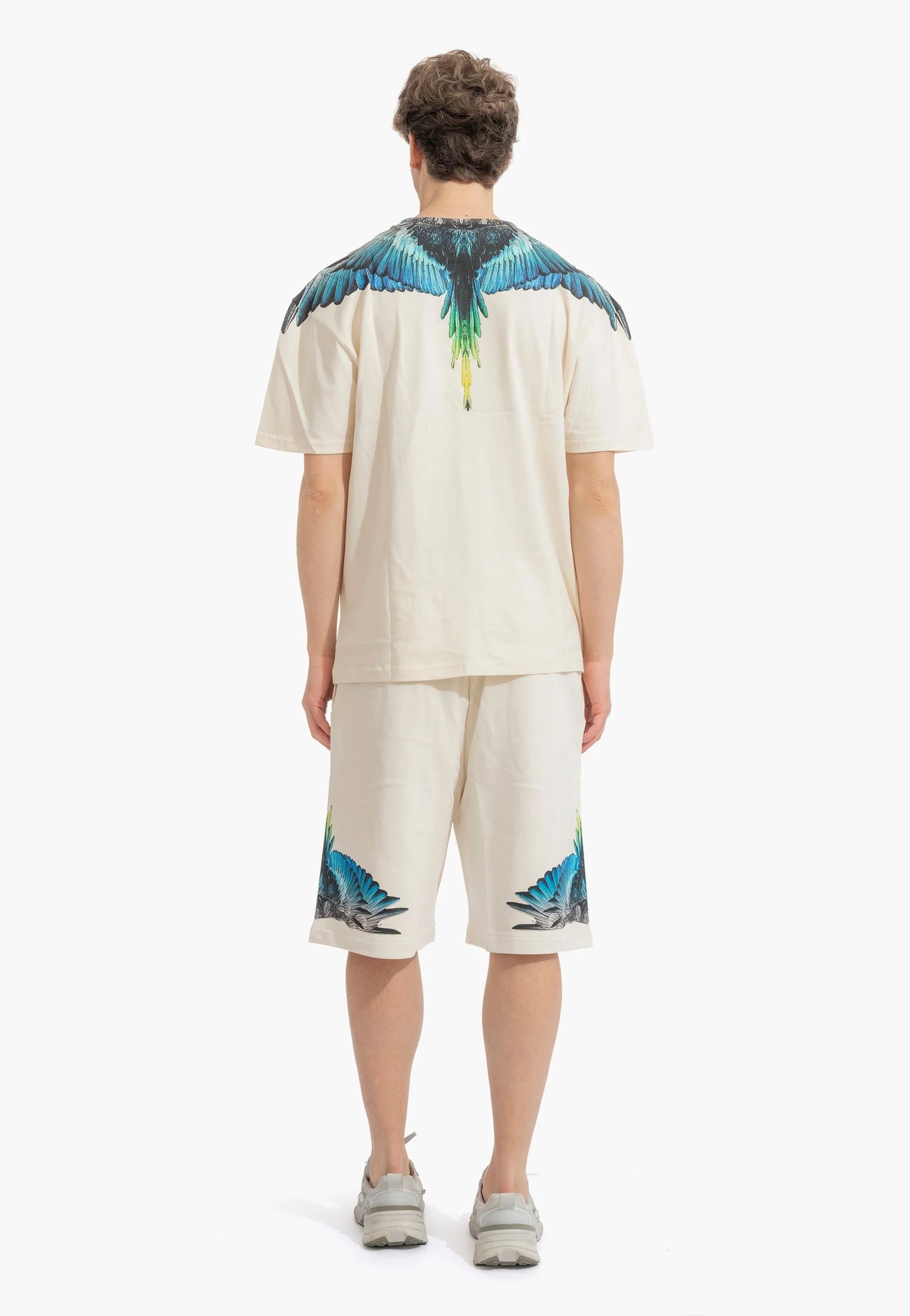 COUNTY OF MILAN Completino Marcelo Burlon T-Shirt e Pantaloncino Ali Blu