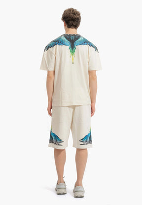 COUNTY OF MILAN Completino Marcelo Burlon T-Shirt e Pantaloncino Ali Blu