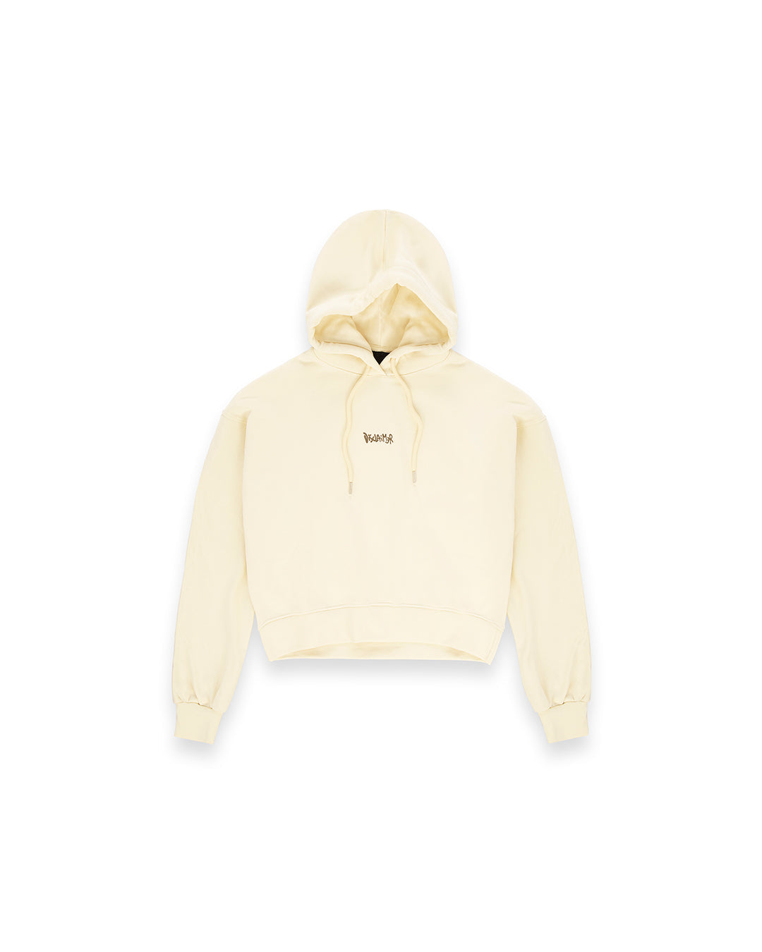 DISCLAIMER FELPA BEIGE CON CAPPUCCIO DONNA