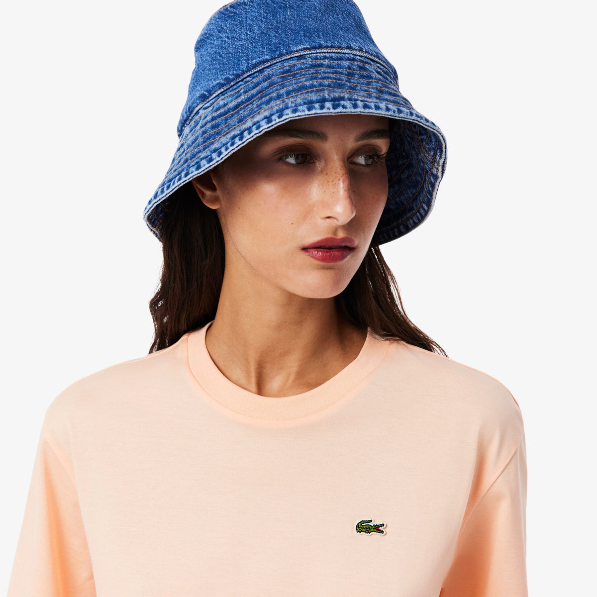LACOSTE T-Shirt Basic Donna Rose Pale