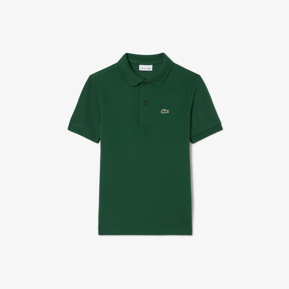 LACOSTE Polo In Cotone Piqué Bambino/Bambina Basic Verde
