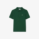 LACOSTE Polo In Cotone Piqué Bambino/Bambina Basic Verde