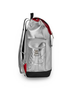 SPRAYGROUND Zaino Silver Side Drip Check Nero/Silver