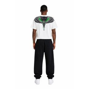 COUNTY OF MILAN T-Shirt Marcelo Burlon Logo Frontale Bianca Ali Verde/Grigio