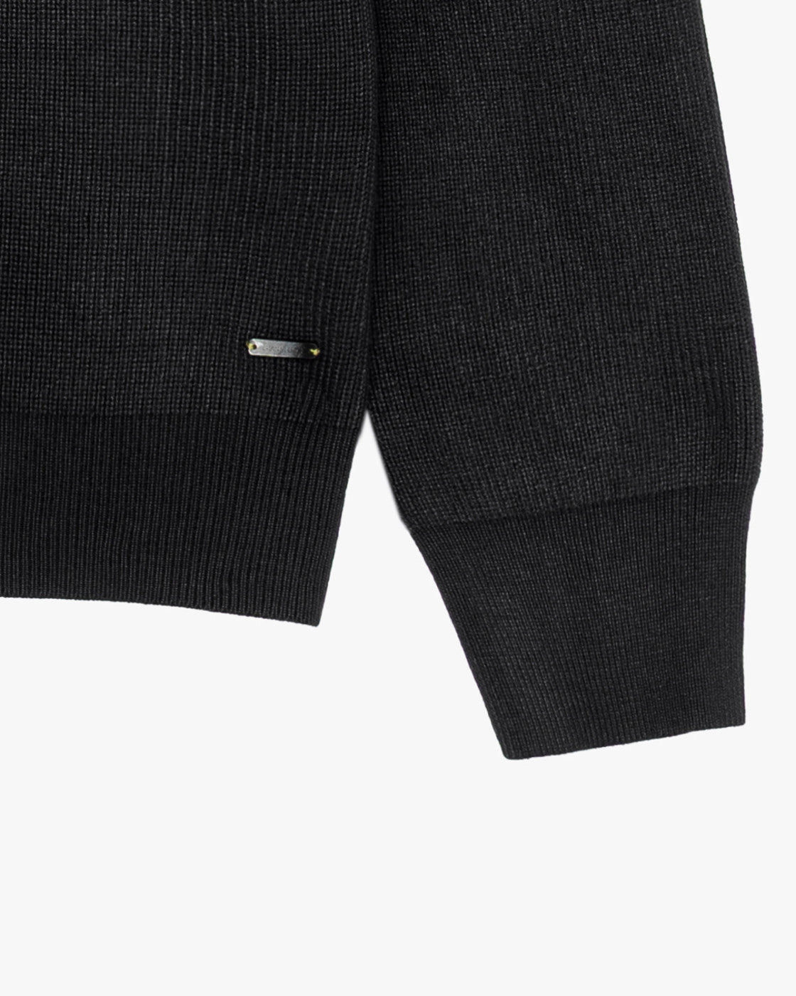 GIANNI LUPO Cardigan Con Collo a Imbuto e Zip Nero