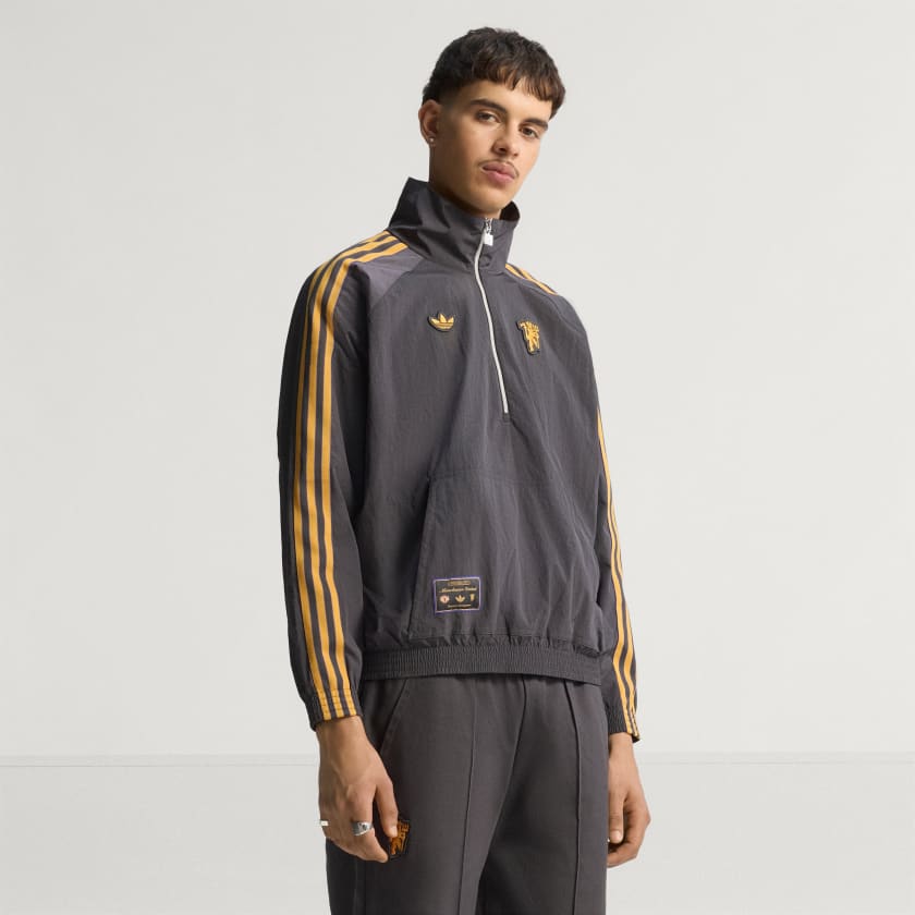 ADIDAS Tuta Completa In Microfibra Manchester United Grigio/Giallo