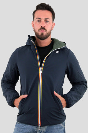 K-WAY Giubbotto Piumino Invernale Jack Warm Double Blu/Verde