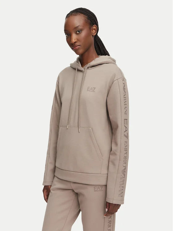 EMPORIO ARMANI Tuta Completa Con Cappuccio Donna Beige Chiaro