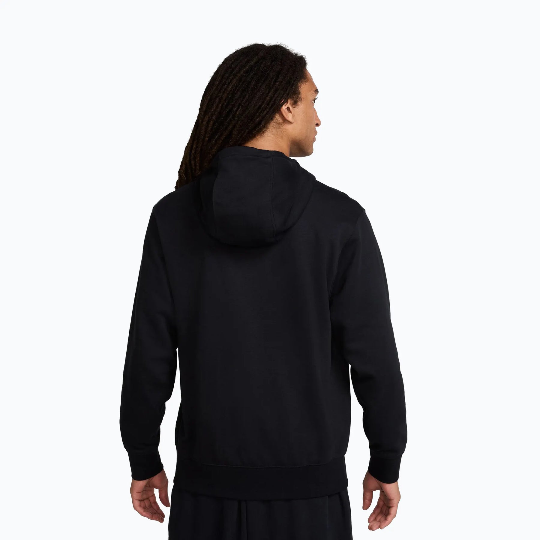 NIKE Felpa Con Cappuccio In Cotone Nero/Bianco