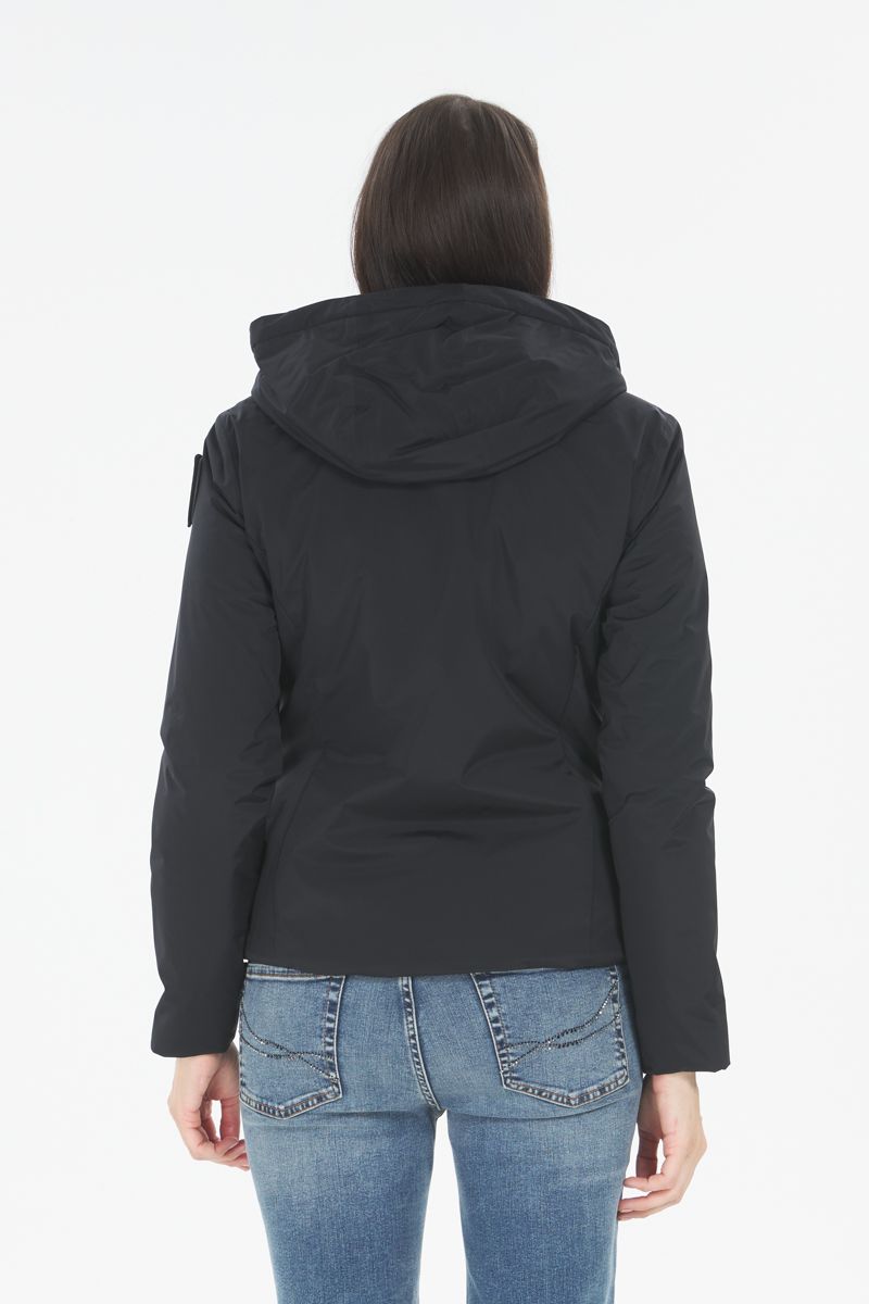 BLAUER Giubbotto Donna Liscio Invernale Con Pelliccia Interna Nero