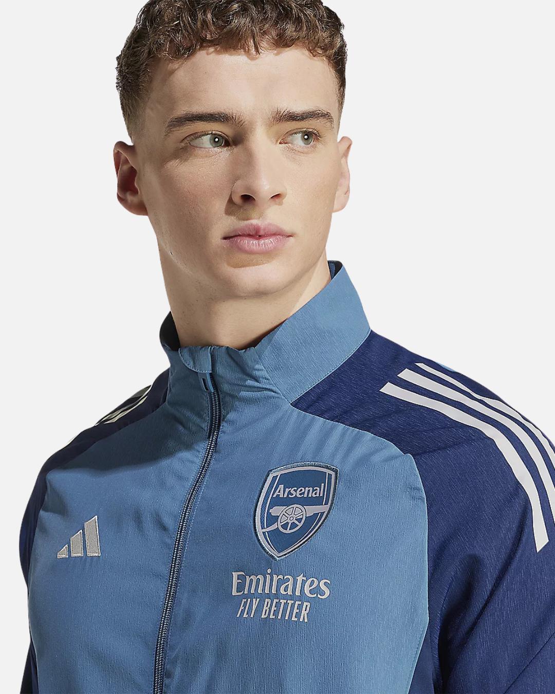 ADIDAS Tuta Arsenal Leggera In Microfibra Con Zip Blu