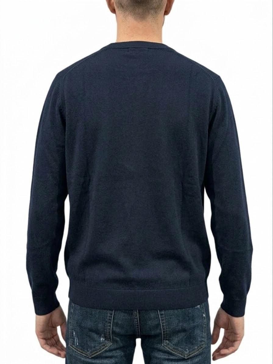 EMPORIO ARMANI Maglione Girocollo In Lana Blu