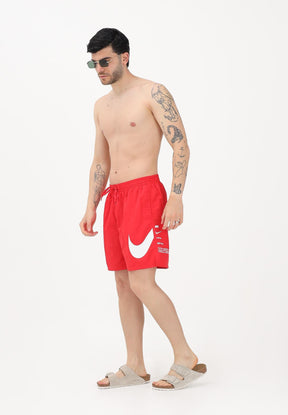 NIKE Costume Con Logo Grande Rosso