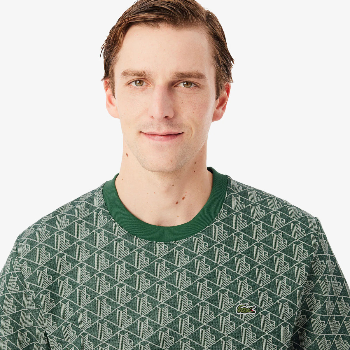 LACOSTE T-Shirt Monogram Verde