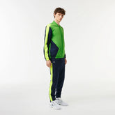 LACOSTE Tuta Leggera In Microfibra Con Zip Verde/Fluo