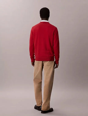 CALVIN KLEIN Maglione In Cotone Basic Rosso 26/27