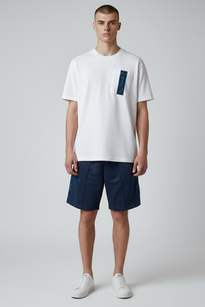 Australian Completino T-Shirt e Pantaloncino Uomo Bianco Blu