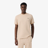 LACOSTE T-Shirt Monogram Beige