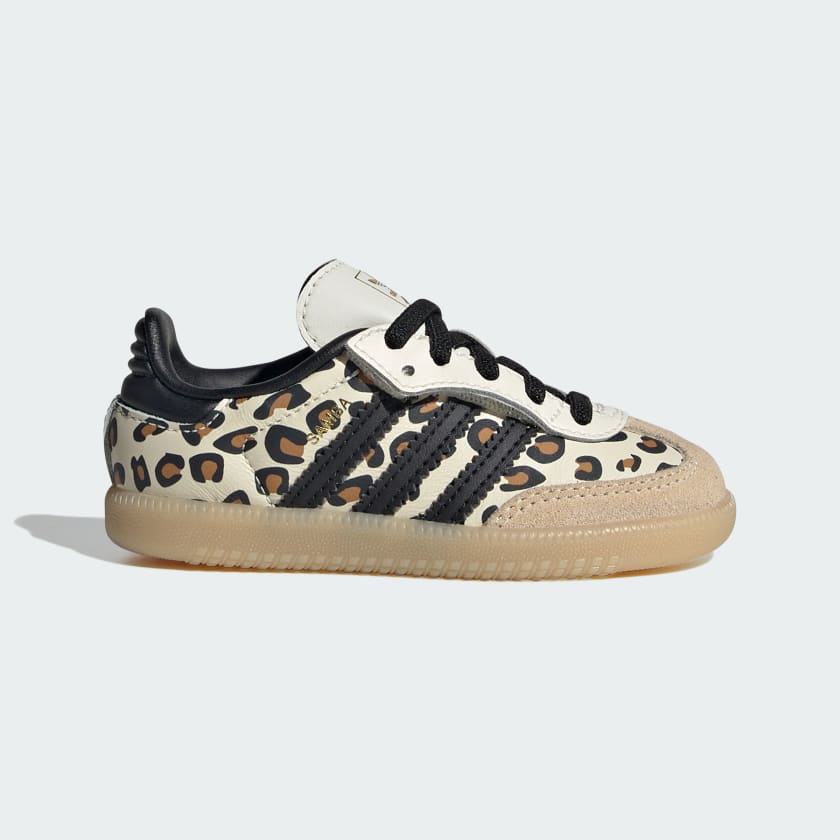ADIDAS Samba Bambino Con Lacci Elasticizzati Crema/Nero Con Fantasia