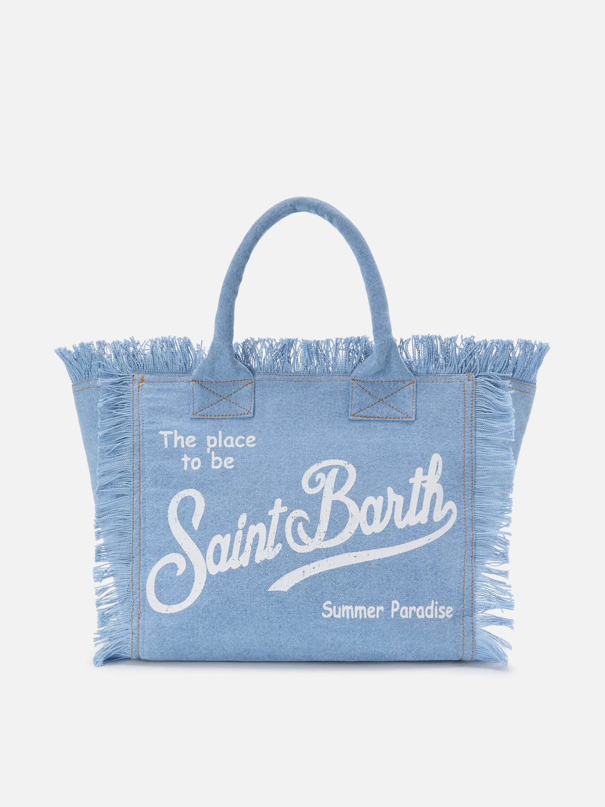 SAINT BARTH BORSA VANITY REGULAR IN DENIM LAVAGGIO CHIARO