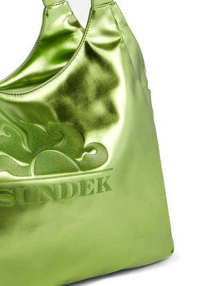 Sundek SUNDEK Borsa Da Mare  Laminata Con Logo Verde - foto 3 - Tommaseo Clothing
