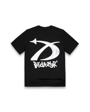 DISCLAIMER T-Shirt Logo Piccolo Con Stampa Sul Retro Frecce Nera