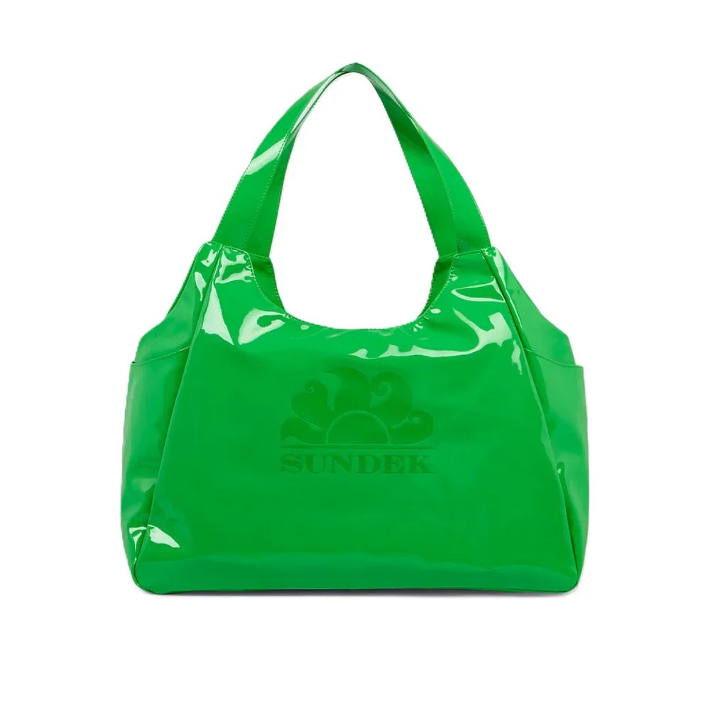 SUNDEK Chel Bag Borsa Da Mare Lucida Verde