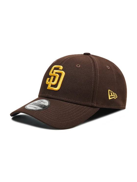 NEW ERA Cappello Visiera Curva Logo San Diego Marrone/Giallo