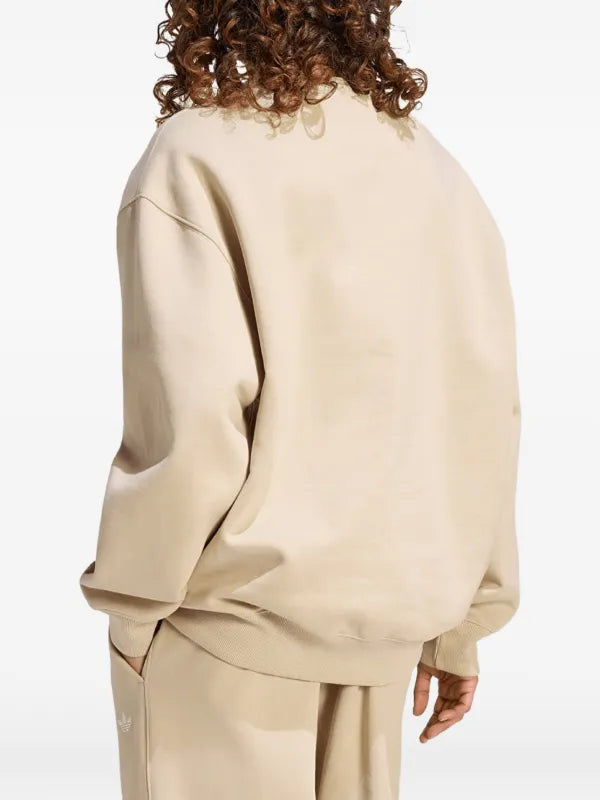 ADIDAS Tuta Completa Senza Cappuccio Logo Centrale Donna Beige