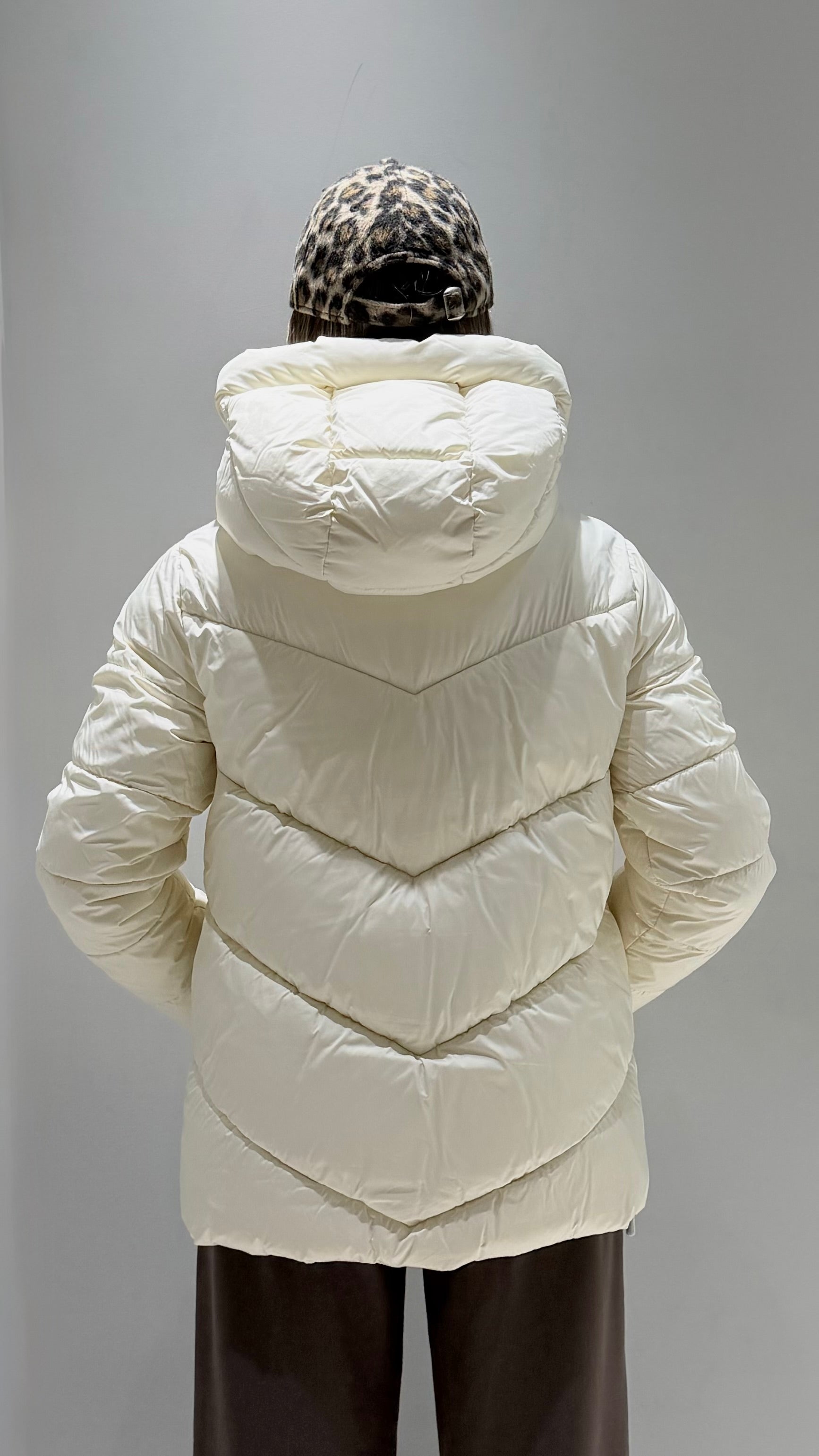 CONTE OF FLORENCE DONNA GIUBBOTTO FASCIATO CORTO PANNA