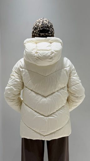 CONTE OF FLORENCE DONNA GIUBBOTTO FASCIATO CORTO PANNA