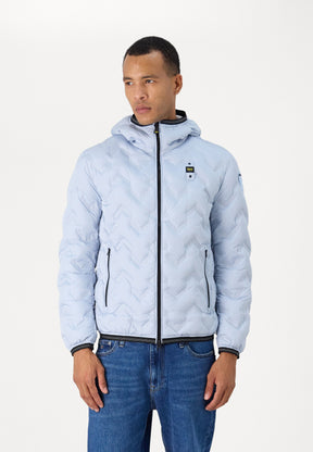 BLAUER Giubbotto Uomo Piumino Invernale Termosaldato Azzurro