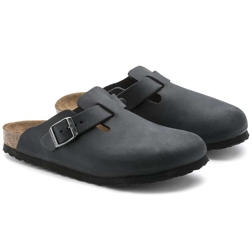 BIRKENSTOCK Boston Bs In Pelle Nabuk Nera