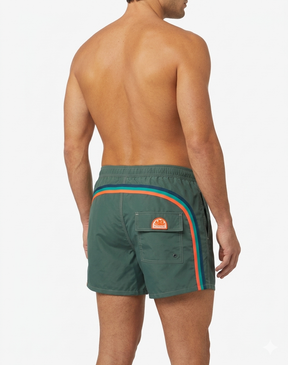 SUNDEK Costume Da Bagno Iconic Taffeta Verde Militare