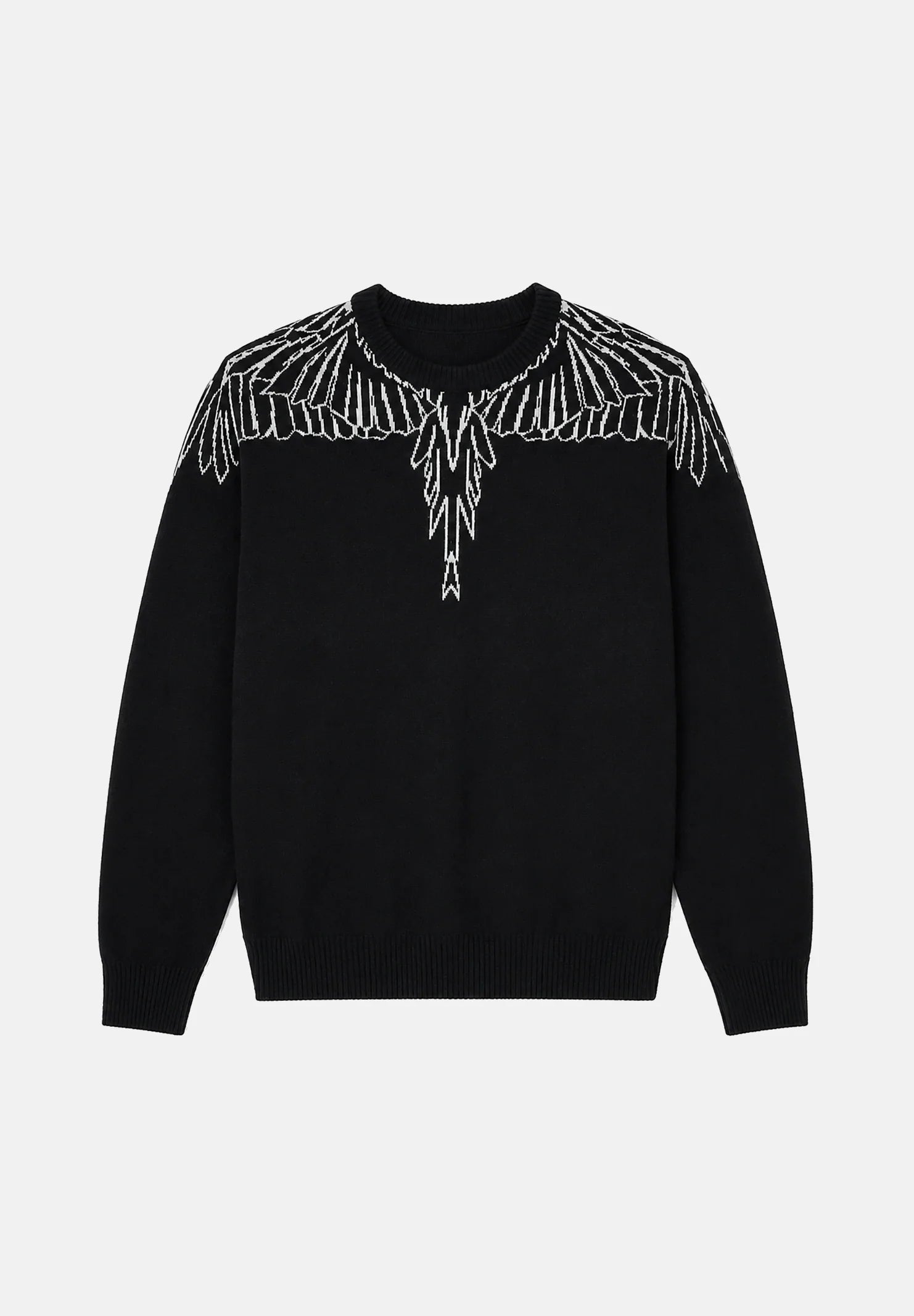 COUNTY OF MILAN Maglione Marcelo Burlon Nero Con Ali Bianche