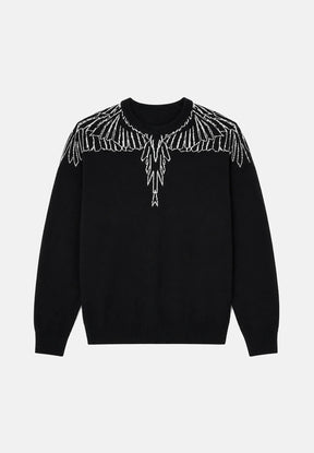 COUNTY OF MILAN Maglione Marcelo Burlon Nero Con Ali Bianche