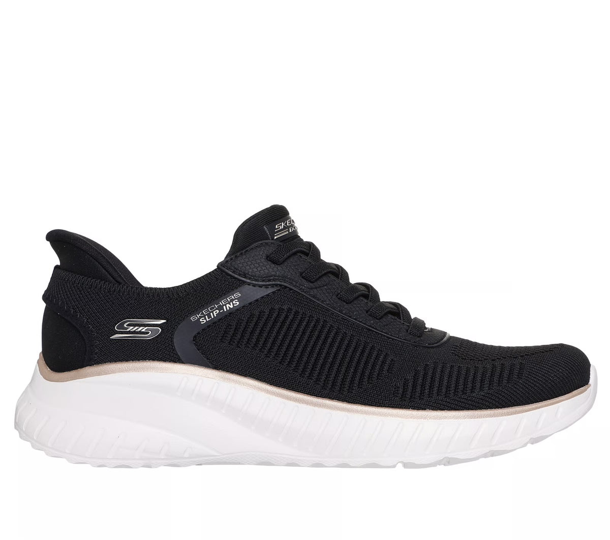117497 BKGD SKECHERS Slip Ins Bobs Sport Squad Chaos Nero SS26