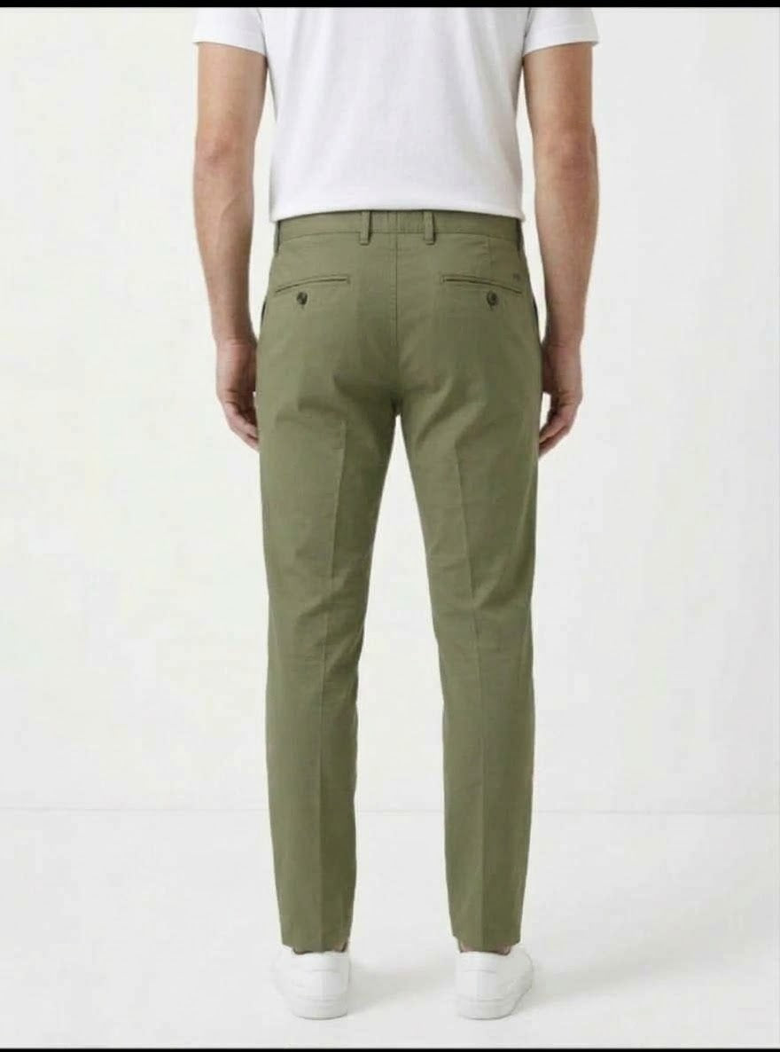 PIZETAONE Pantalone T.A. Skinny Verde Militare
