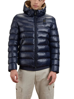 BLAUER Giubbotto Adams Fasciato Con Cappuccio Blu