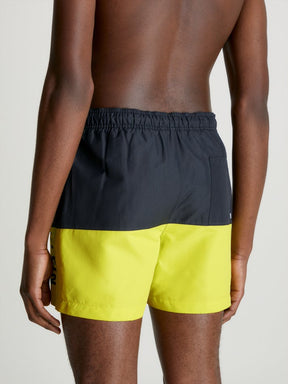 Calvin Klein Costume Da Bagno Scritta Verticale Fluo/ Nero
