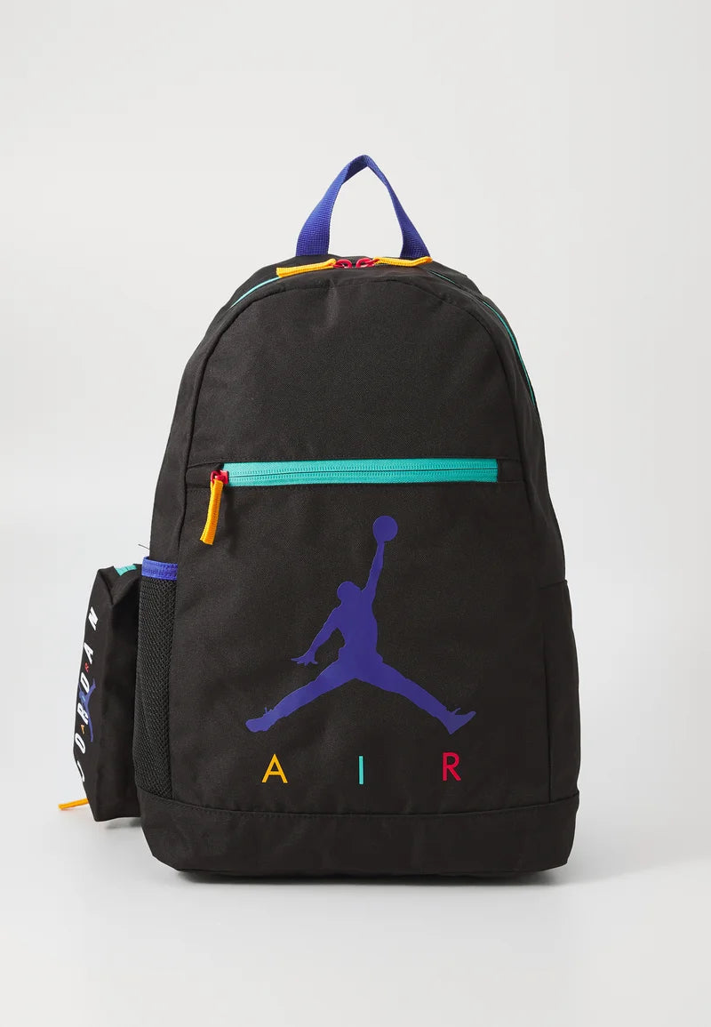 JORDAN Zaino + Astuccio in Tessuto Nero/Multicolor