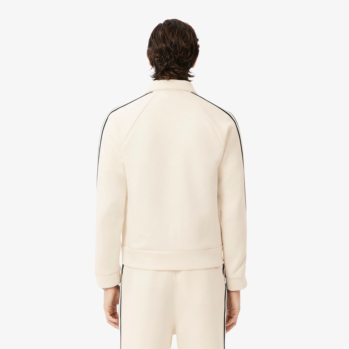 LACOSTE Tuta Leggera In cotone Con Bande Laterali Verdi beige
