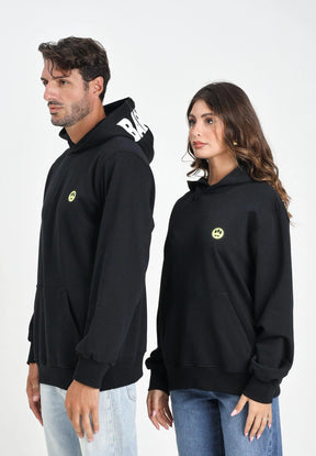 BARROW Felpa con cappuccio Con Logo Avanti e Stampa Cappuccio Nera