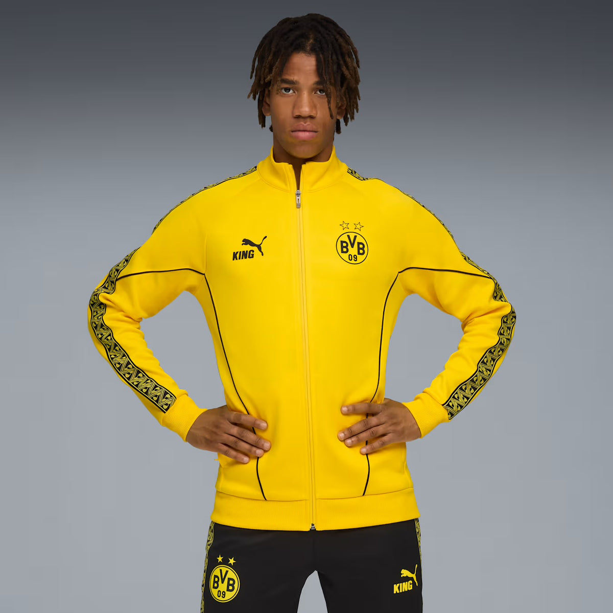 PUMA BORUSSIA DORTMUND Tita Leggera Acetata Con Zip Gialla e Nera