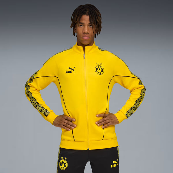 PUMA BORUSSIA DORTMUND Tuta Leggera Acetata Con Zip Gialla e Nera