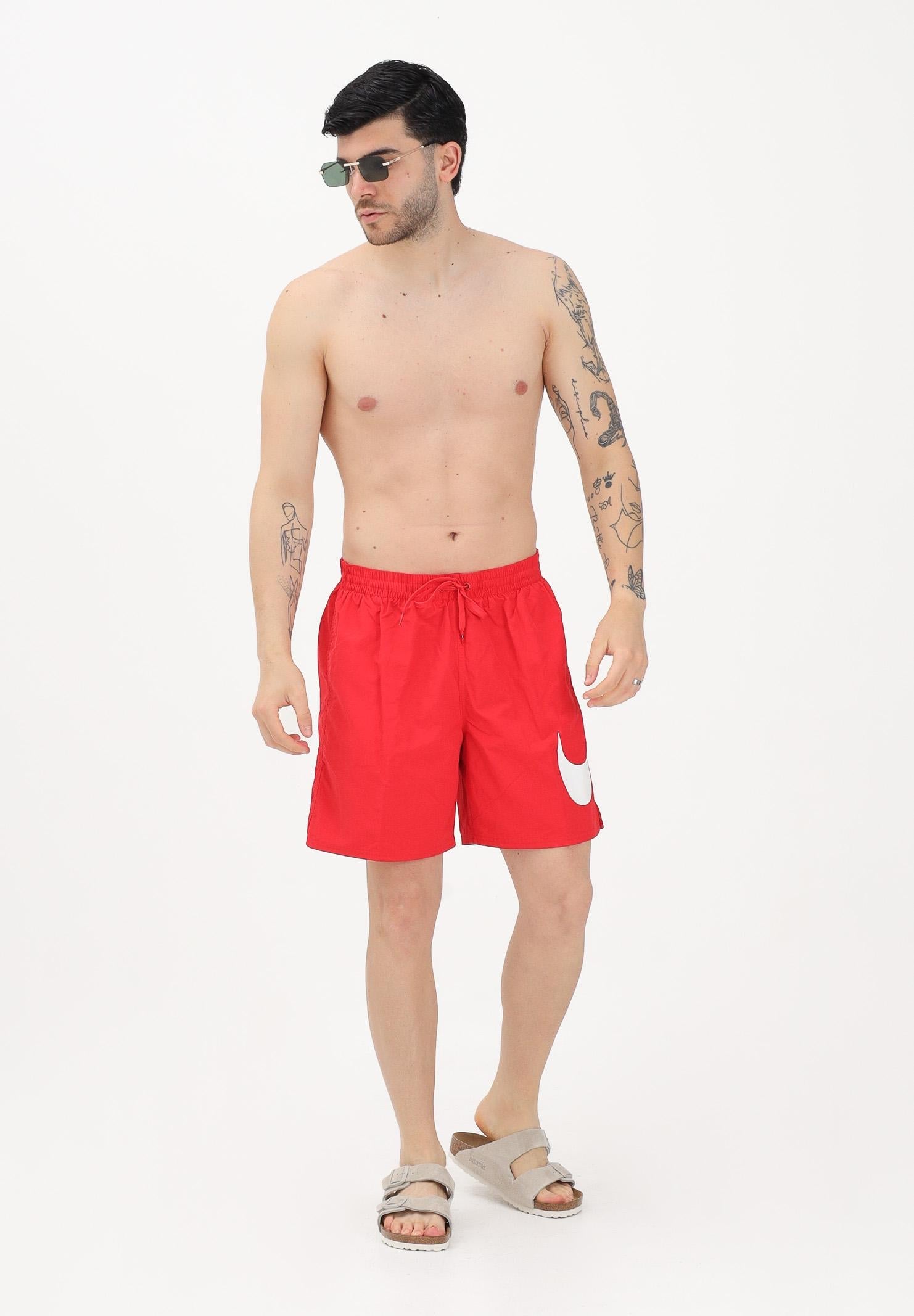 NIKE Costume Con Logo Grande Rosso
