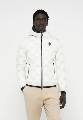 BLAUER Giubbotto Uomo Piumino Invernale Termosaldato Bianco