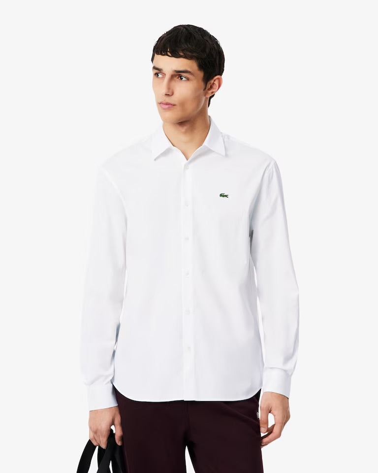 LACOSTE Camicia Regular Fit Bianca